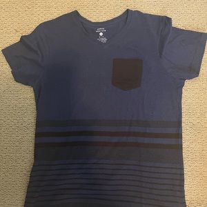 Men’s navy blue, V neck shirt